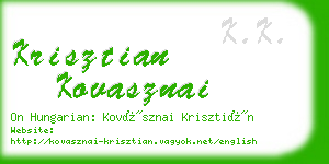 krisztian kovasznai business card